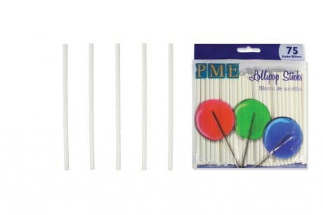 PME : 9.5CM / 3.7" LOLLIPOP STICKS - PACK OF 75