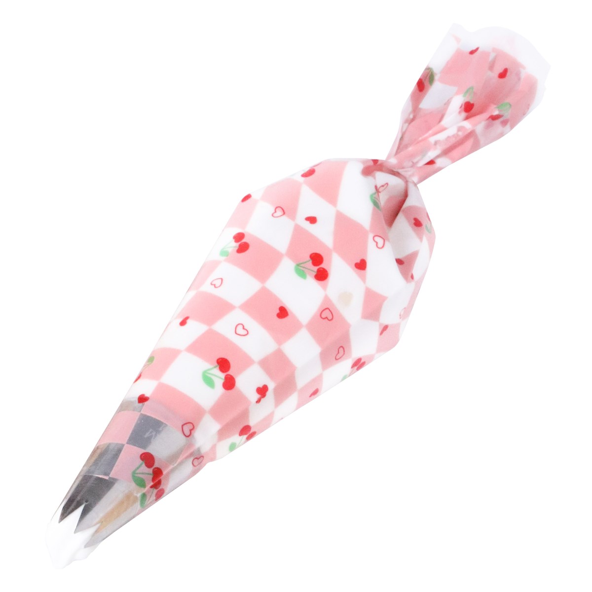 12 Disposable Icing Piping Bags - Cherry Checkerboard