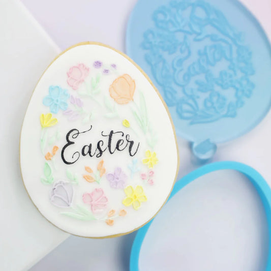 OUTboss STAMP N CUT - Floral Easter Egg