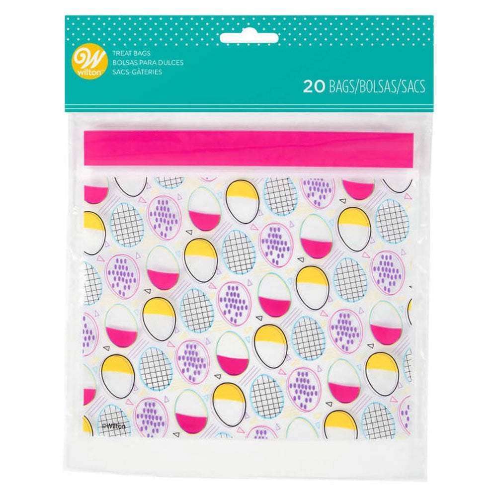 Wilton-Easter Eggs Resealable Treat Bags Pack Of 20