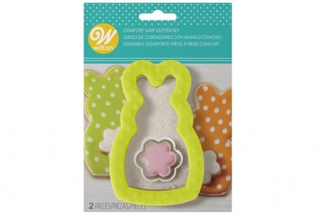 Wilton : Comfort Grip Cutters - Easter Bunny and Flower - Set of 2