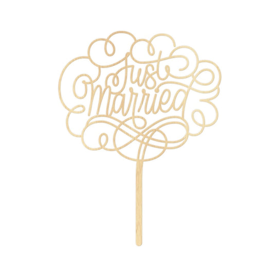 MAKE A WISH - Just Married Cake Topper