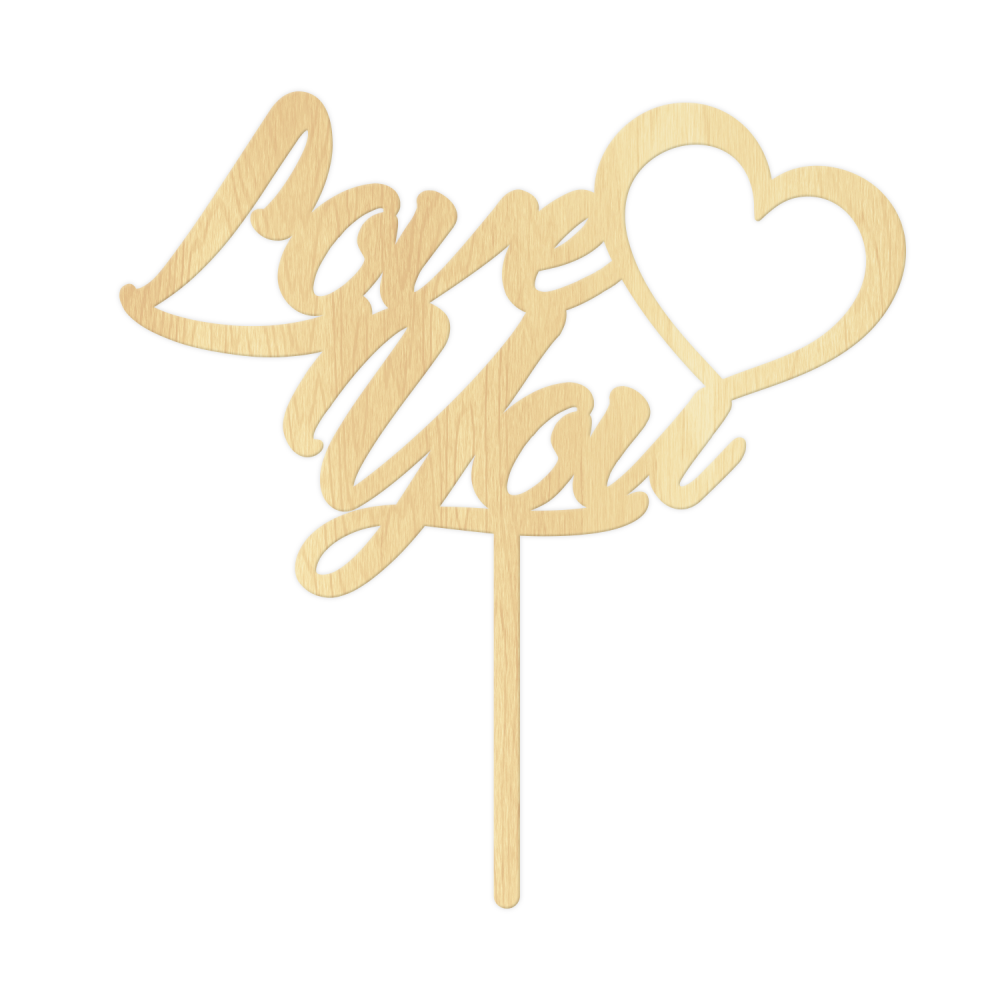 MAKE A WISH - Love You Cake Topper