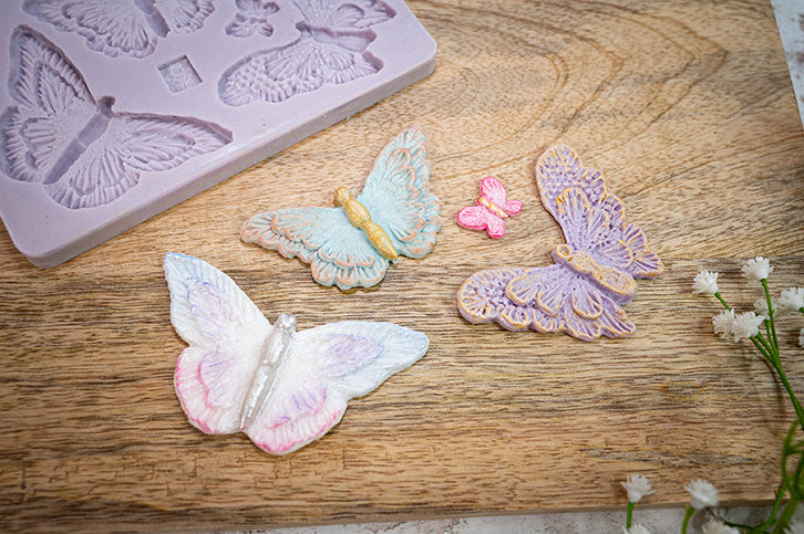 Brush Embroidery Butterflies Silicone Mould