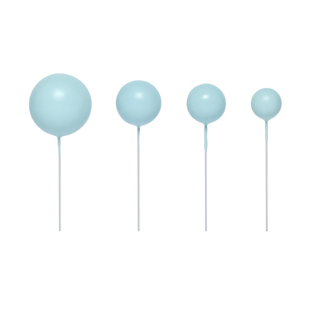 Candy Blue - Sphere Cake Deco Balls (Pack Of 5)