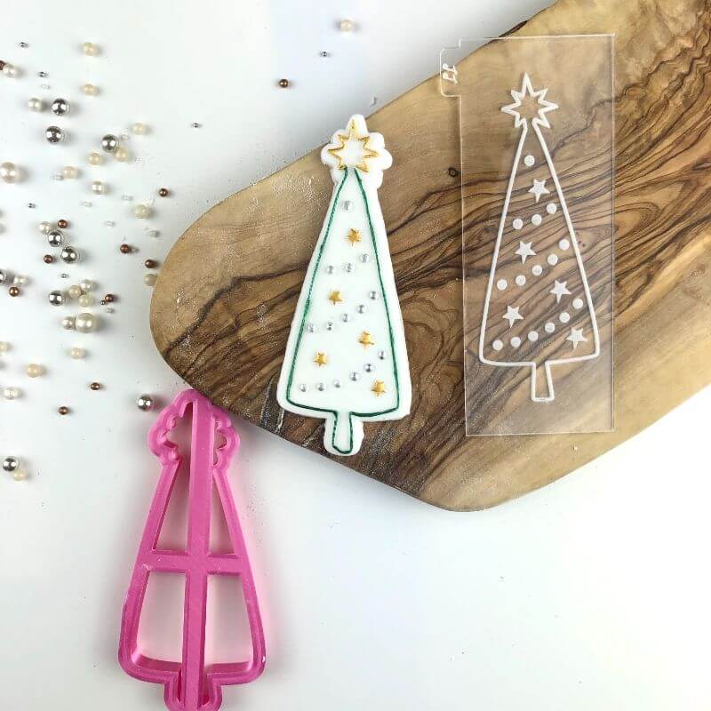 Lissie Lou - Christmas Tree Cookie Cutter, Stamp and Embosser