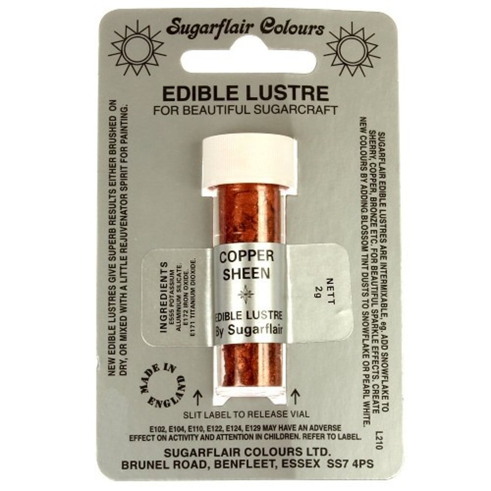 SUGARFLAIR - Edible Lustre Dusting Colours 2g (36 Colours)