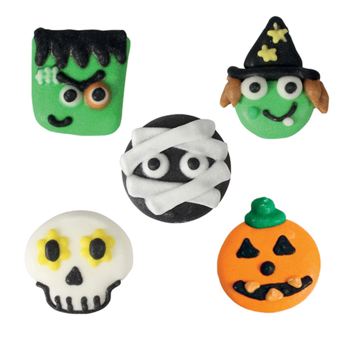 Halloween Face Sugar Pipings - Pack of 250