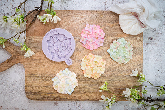 Cupcake Top - Hydrangea Silicone Mould