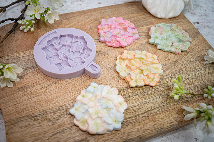 Cupcake Top - Hydrangea Silicone Mould