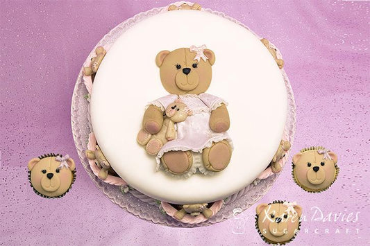 Cupcake Top - Teddy Face Silicone Mould