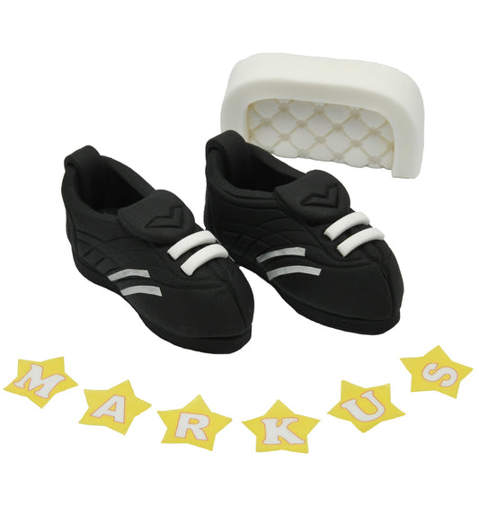 Black Sports Shoe Set- Edible Cake Topper