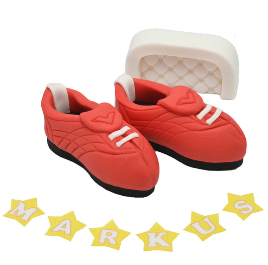 Red Sports Shoe Set- Edible Cake Topper