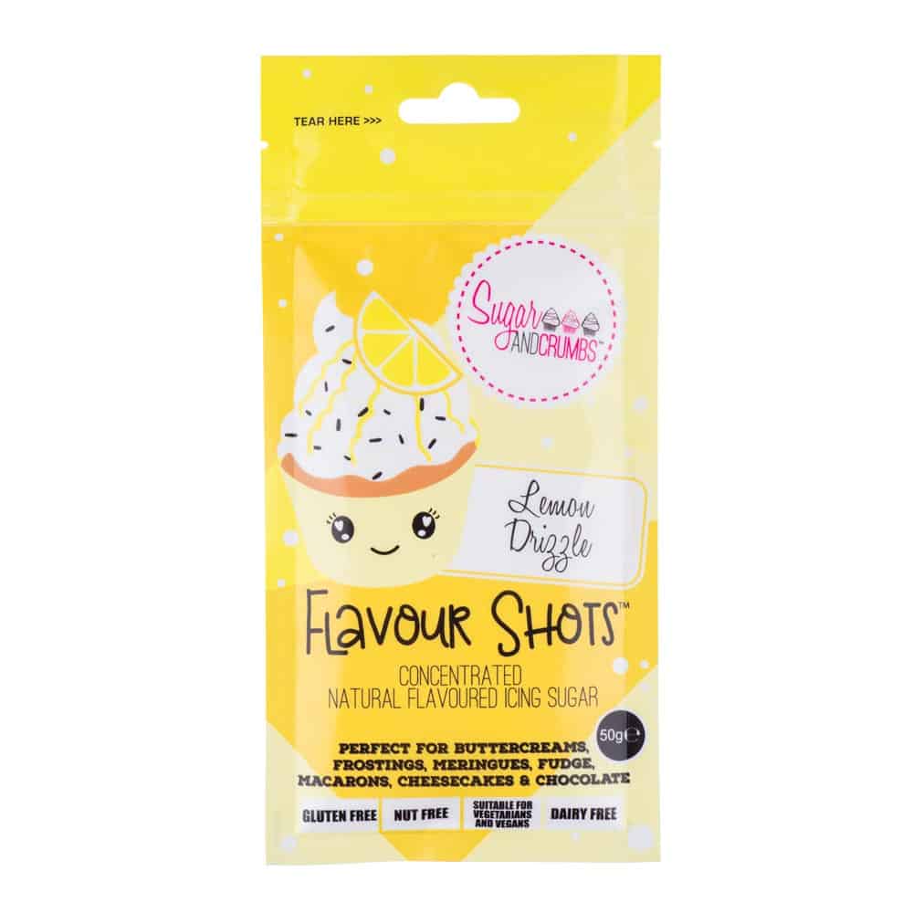 Lemon Drizzle - Flavour Shots - Concentrated Icing Sugar 50g