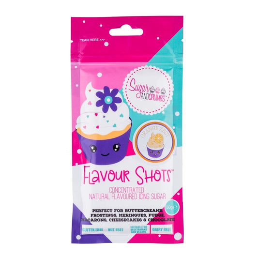 Orange Zest - Flavour Shots - Concentrated Icing Sugar 50g