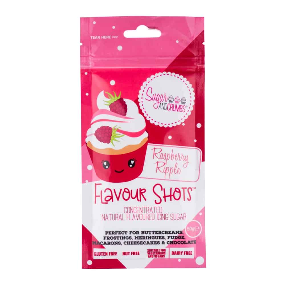 Raspberry Ripple - Flavour Shots - Concentrated Icing Sugar 50g