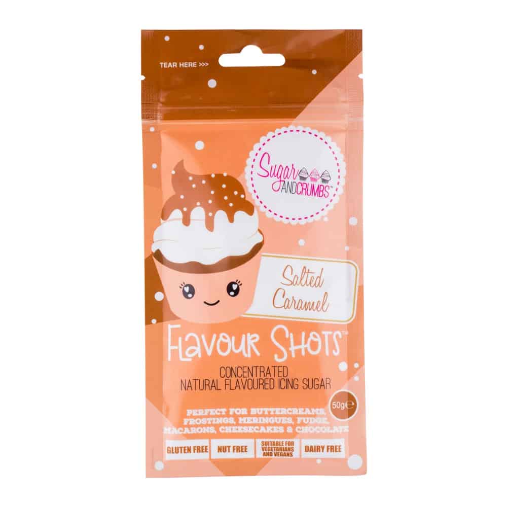 Salted Caramel - Flavour Shots - Concentrated Icing Sugar 50g