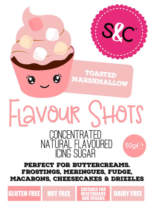 Toasted Marshmallow - Flavour Shots - Concentrated Icing Sugar 50g