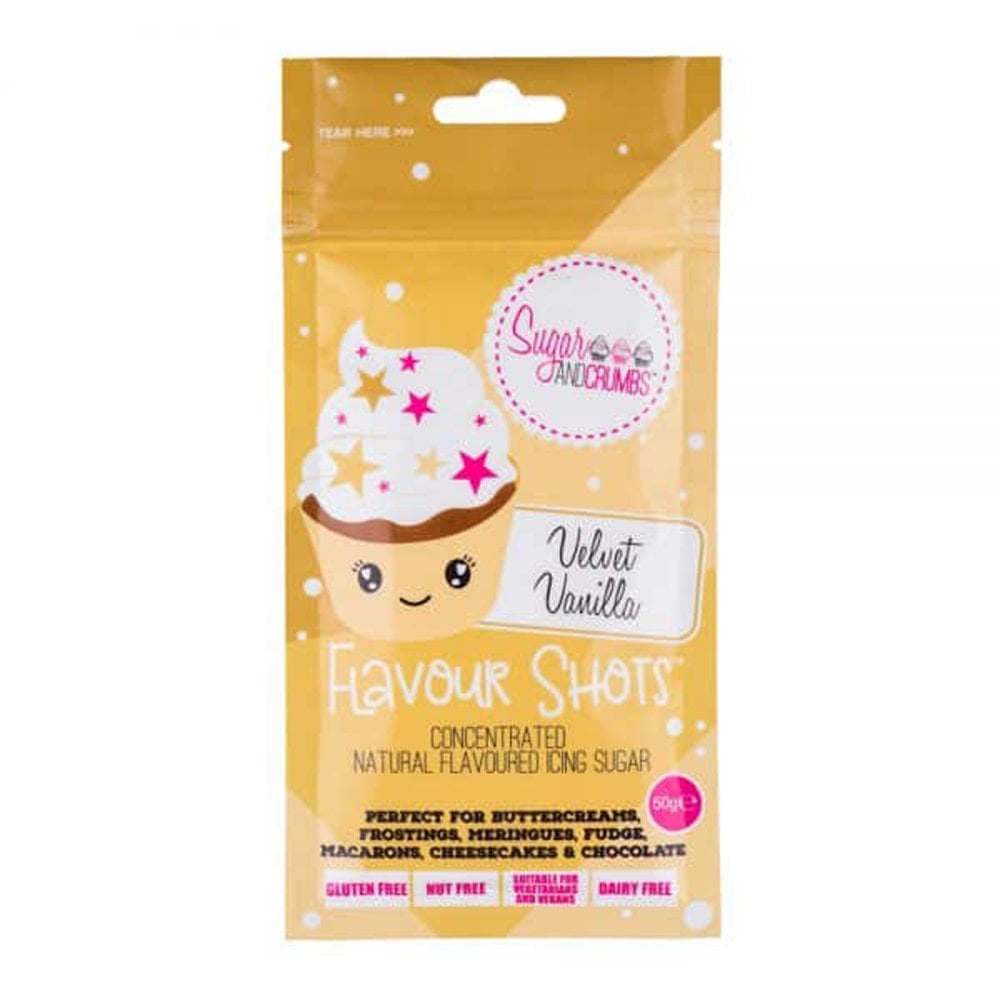 Velvet Vanilla - Flavour Shots - Concentrated Icing Sugar 50g