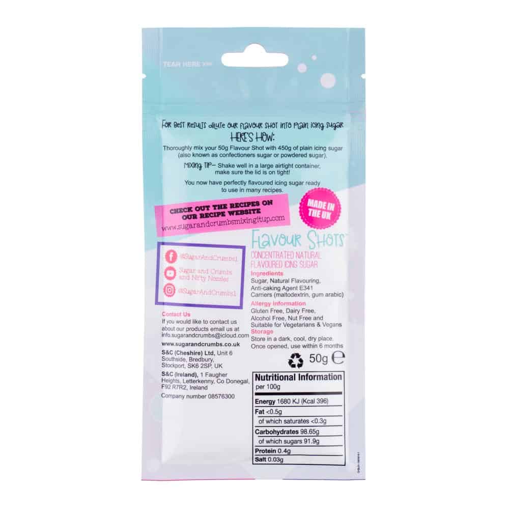 Velvet Vanilla - Flavour Shots - Concentrated Icing Sugar 50g