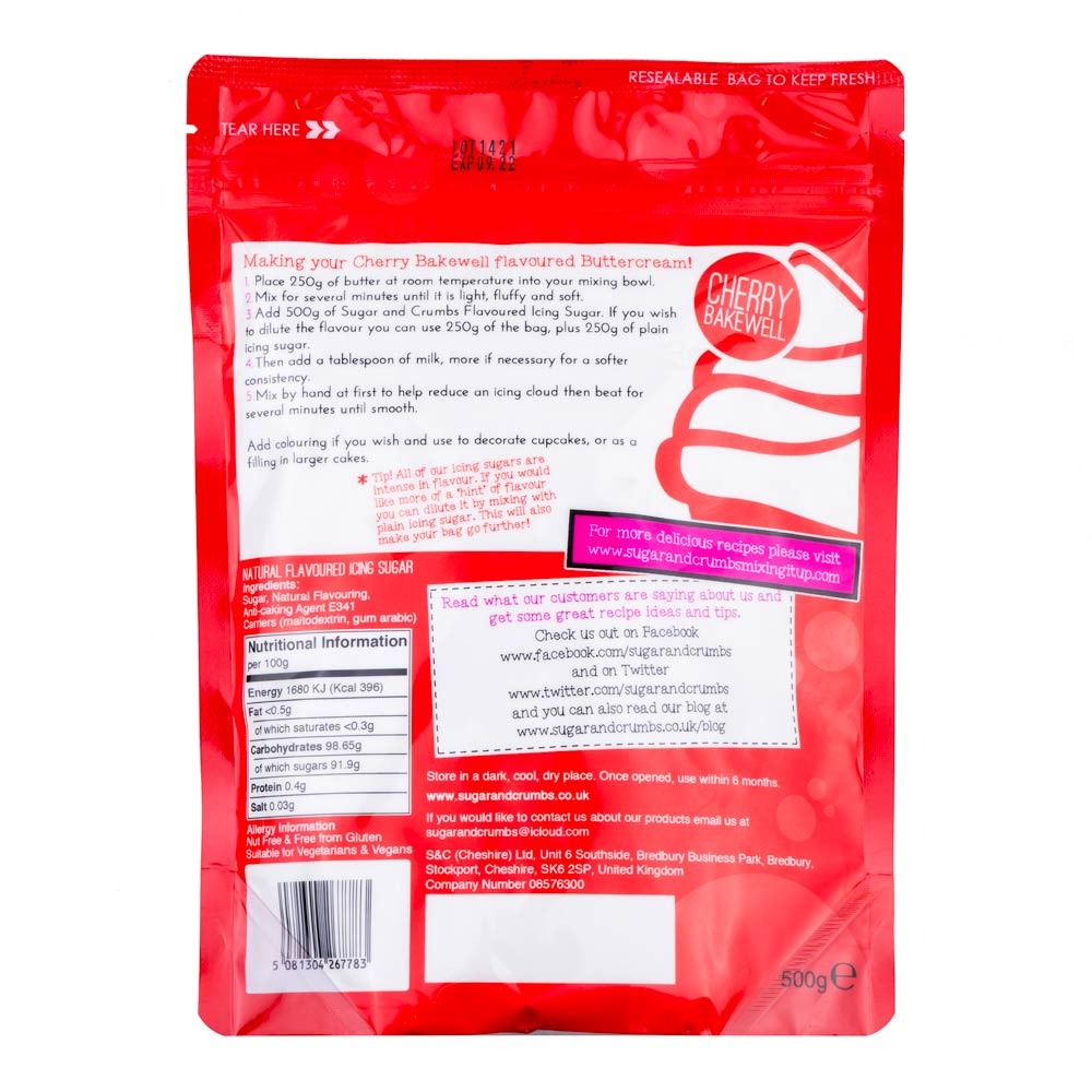 Cherry Bakewell - Flavoured Icing Sugar 500g