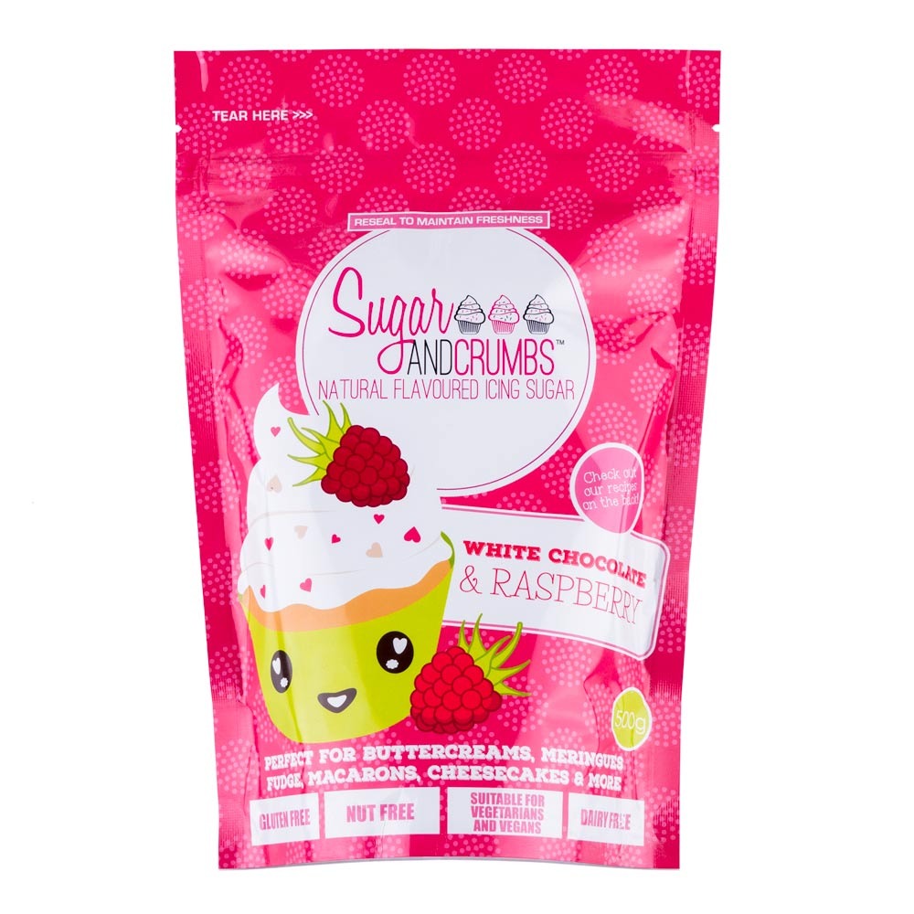 White Chocolate & Raspberry - Flavoured Icing Sugar 500g