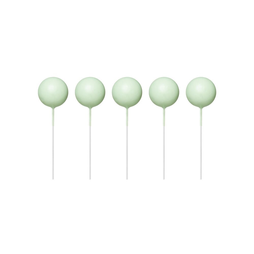 Glass Green - Sphere Cake Deco Balls (Pack Of 5)