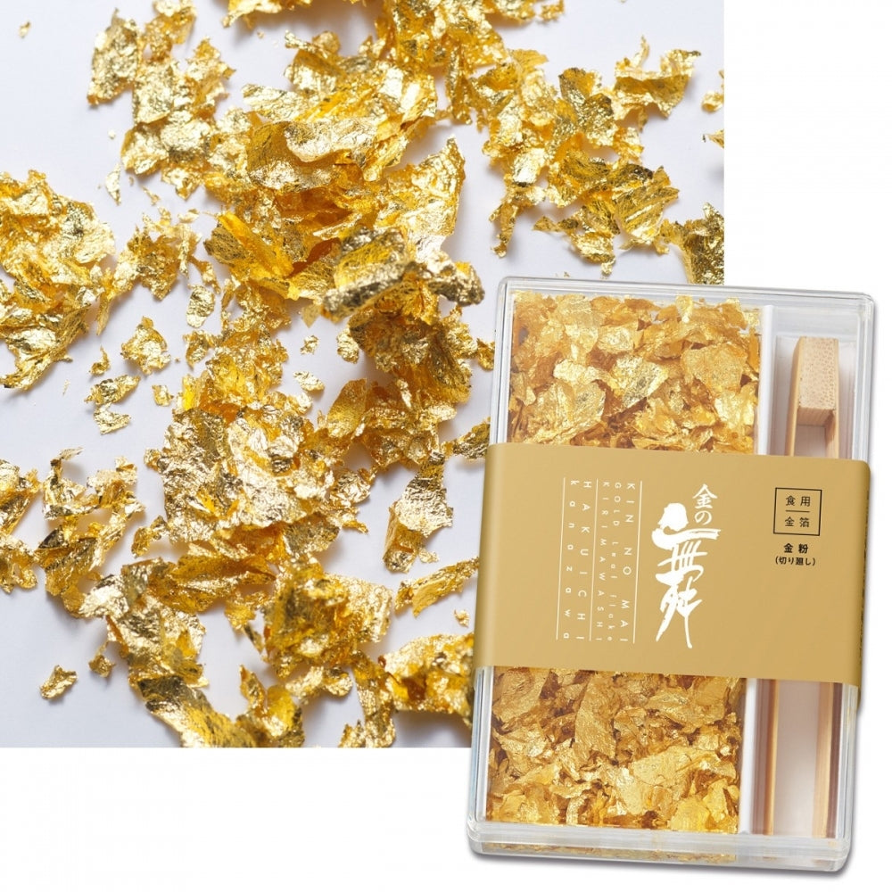 ORIGINAL ARTISAN GOLD Edible Leaf Flakes with Bamboo Tweezers