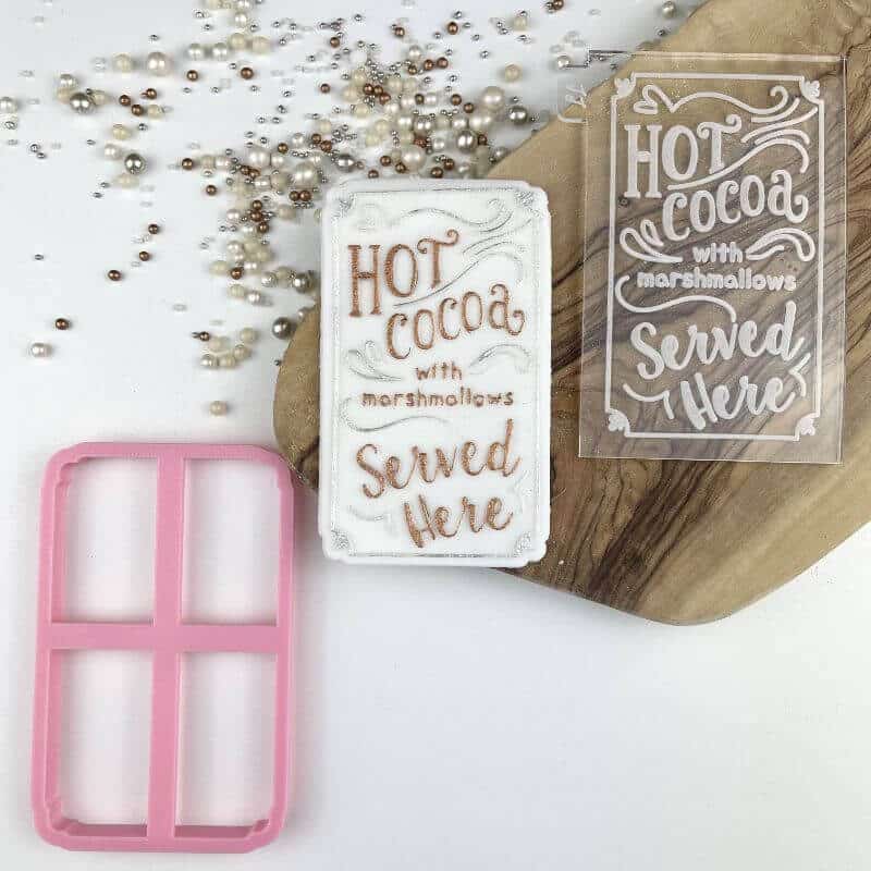 Lissie Lou - Hot Cocoa Christmas Cookie Cutter, Stamp and Embosser