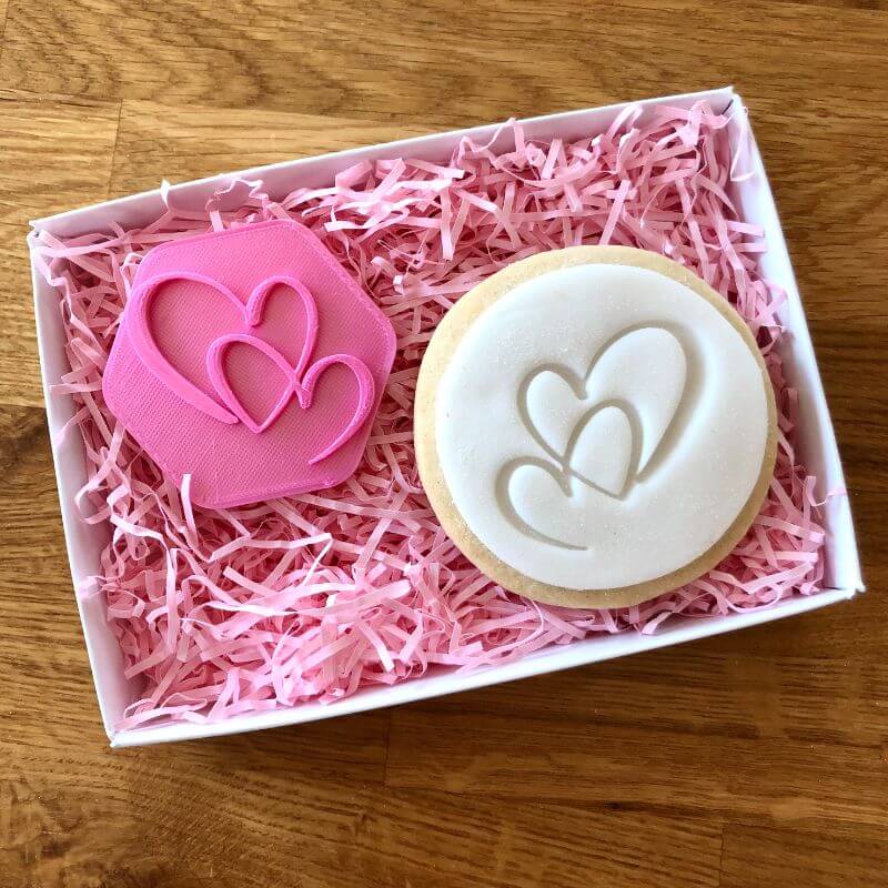 LissieLou Double Heart Cookie Stamp
