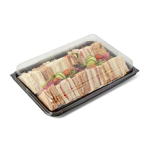 large Black Serving Platters With Clear Lids