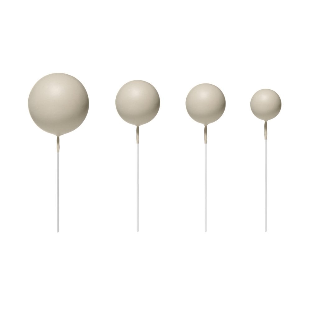 Light Grey - Sphere Cake Deco Balls (Pack Of 5)