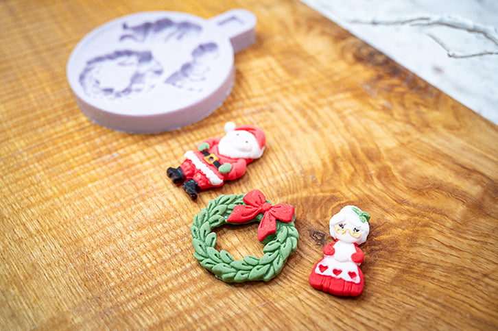 Miniature Mr & Mrs Claus Silicone Mould