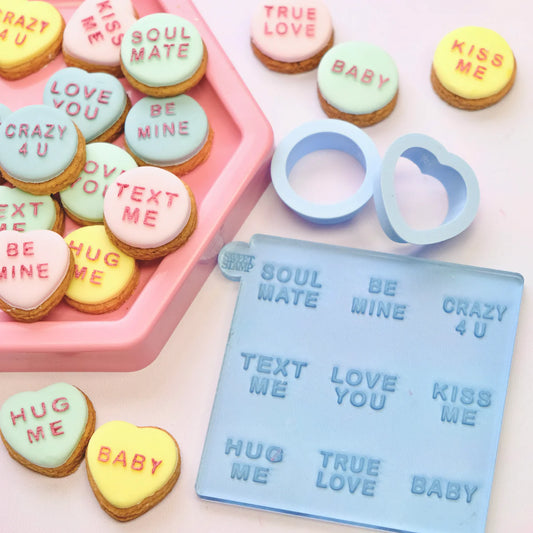 OUTboss STAMP N CUT - Love Heart Sweets EXTRA MINI