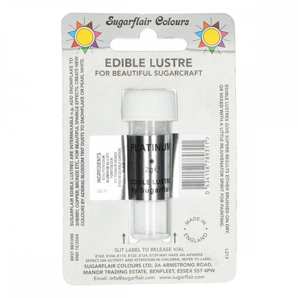 SUGARFLAIR - Edible Lustre Dusting Colours 2g (36 Colours)