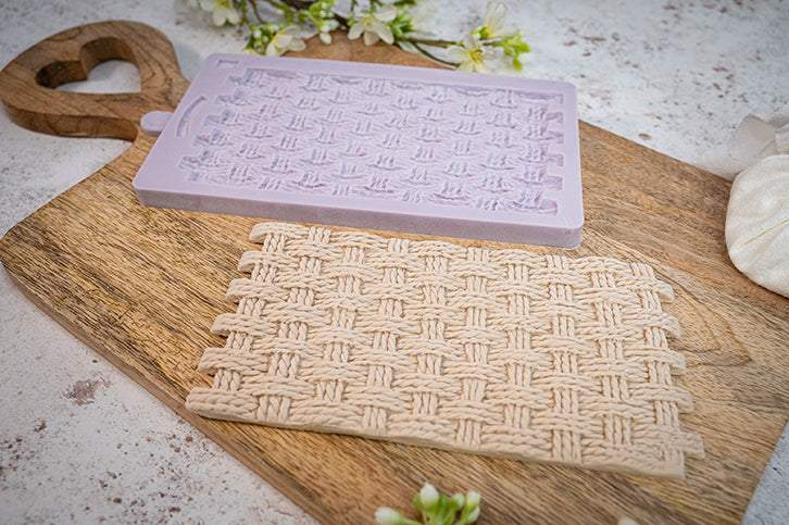 Rustic Basket Weave Silicone Mould