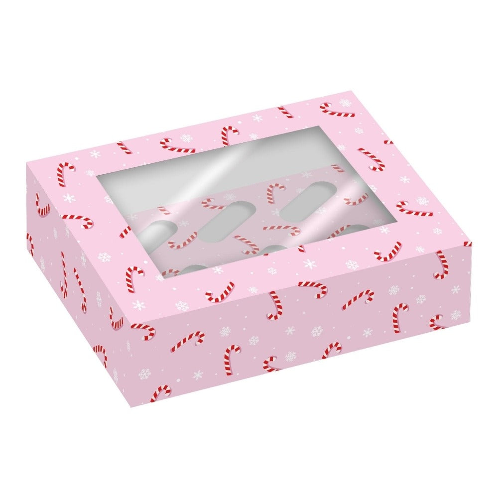 Candy Canes Cupcake Box - Pack of 2