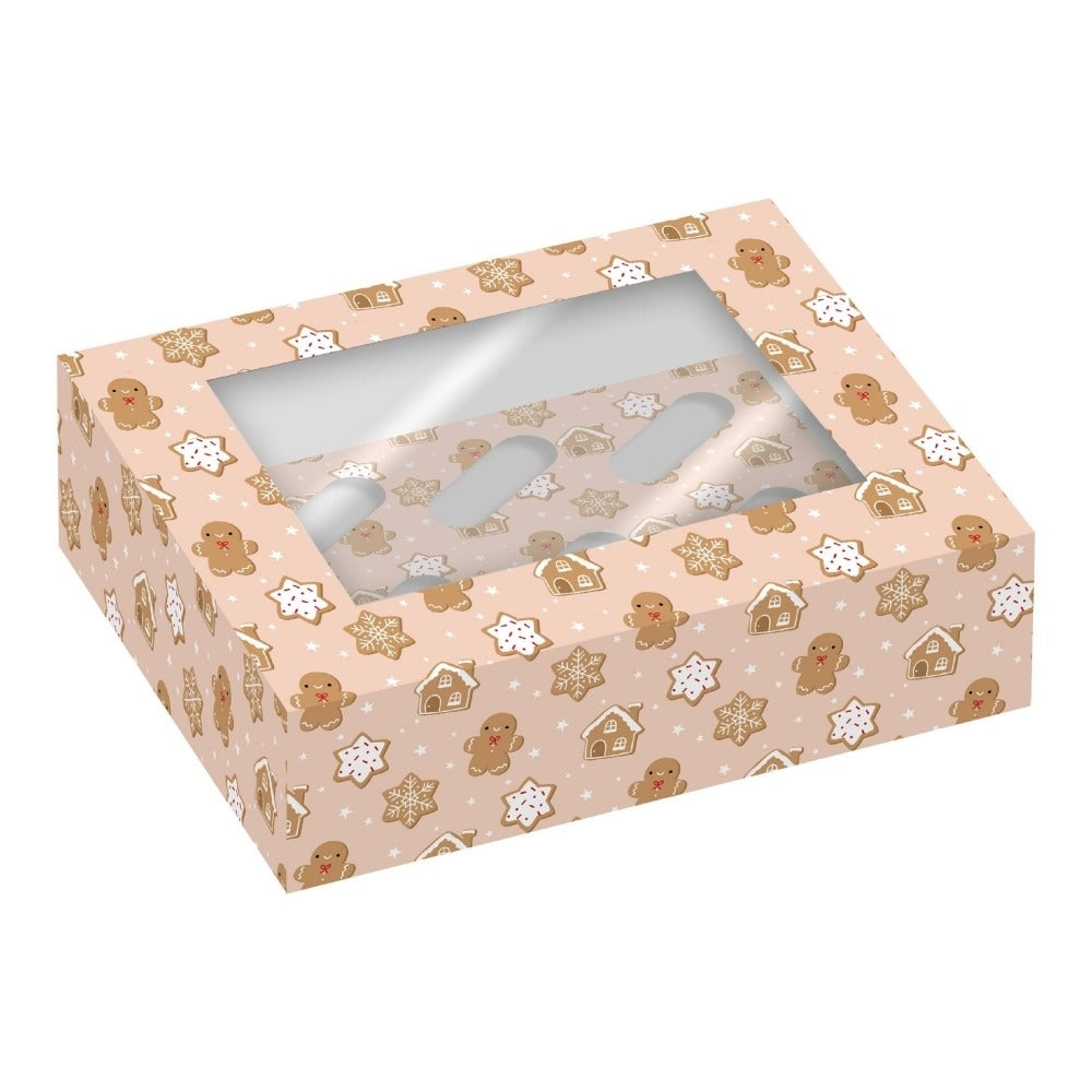 Gingerbread Cupcake Box - Pack Of 2