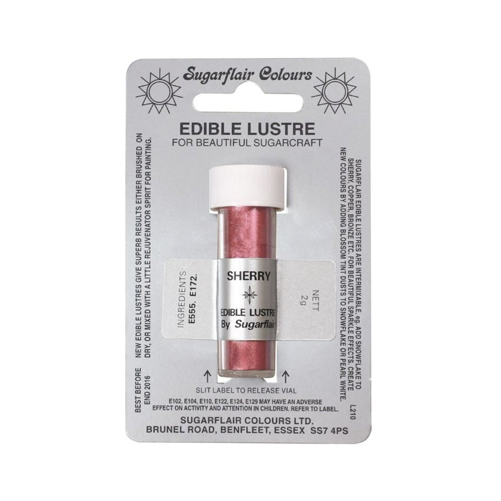 SUGARFLAIR - Edible Lustre Dusting Colours 2g (36 Colours)