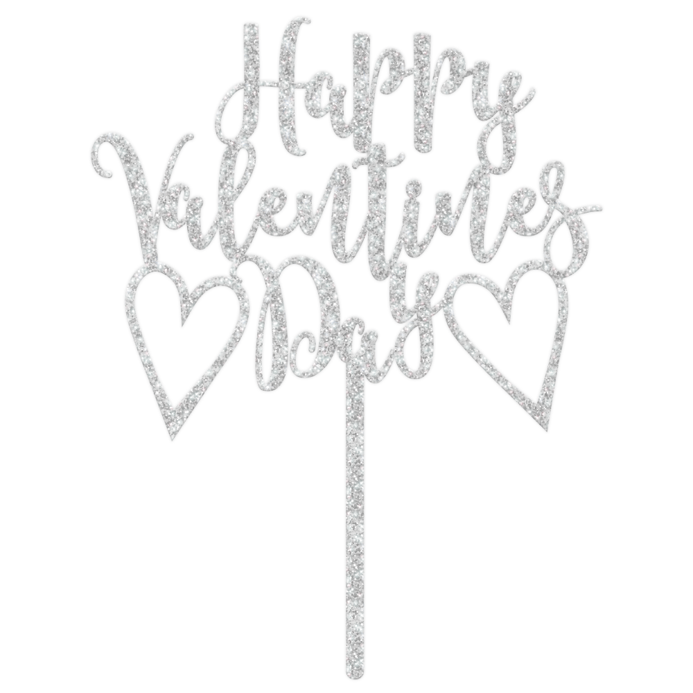 MAKE A WISH - Happy Valentines Day Cake Topper