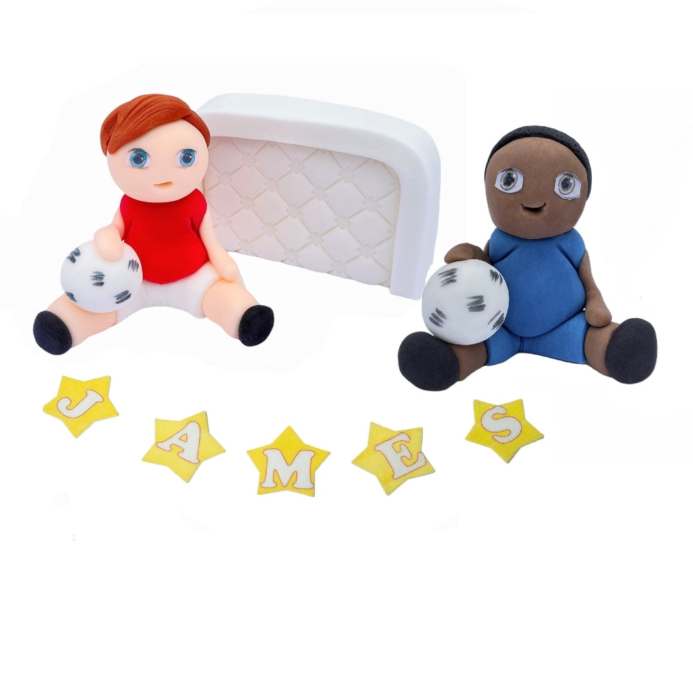 Football Scene Set of 2 - Edible Cake Topper