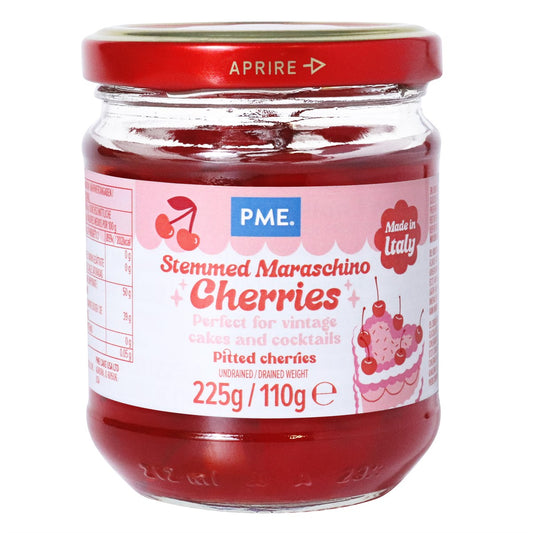 PME - Red Stemmed Maraschino Cherries (225G)