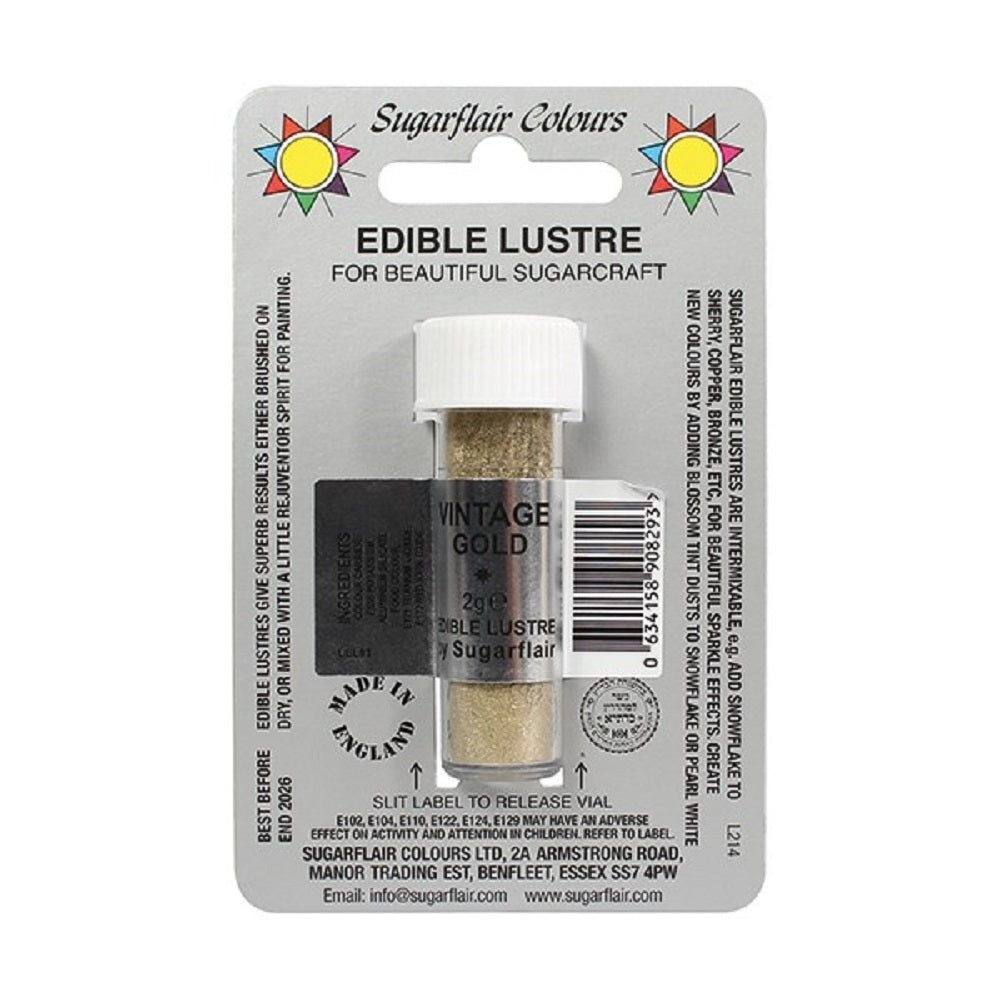 SUGARFLAIR - Edible Lustre Dusting Colours 2g (36 Colours)