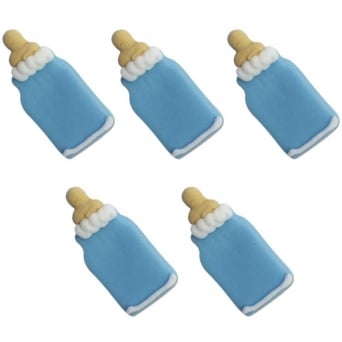 ANNIVERSARY HOUSE Baby Boy Bottle Sugar Toppers x 5