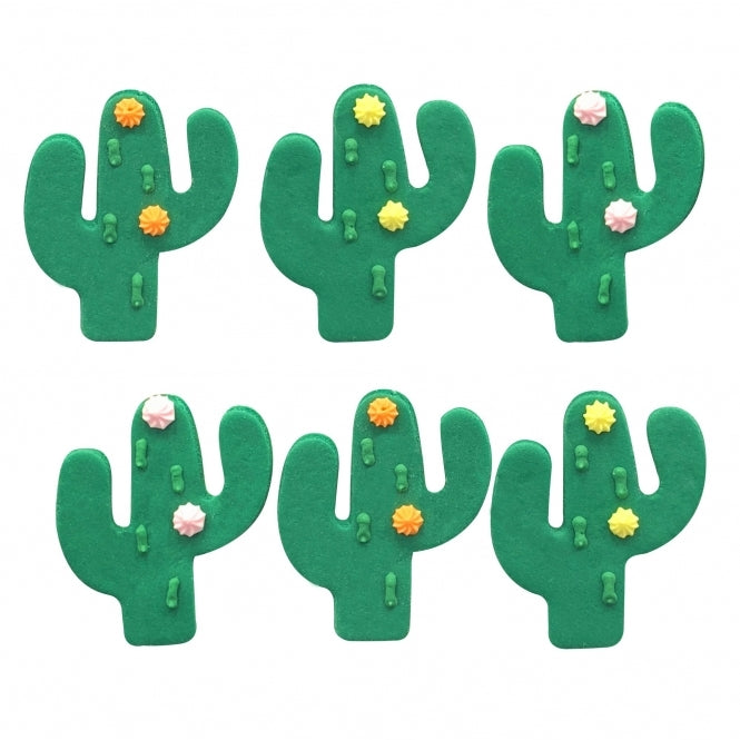 ANNIVERSARY HOUSE Cactus Sugar Toppers x 6