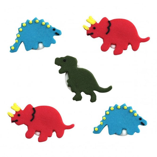 ANNIVERSARY HOUSE Dinosaur Sugar Toppers x 5