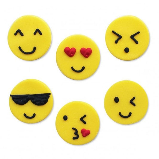 ANNIVERSARY HOUSE Emoji Sugar Toppers x 6