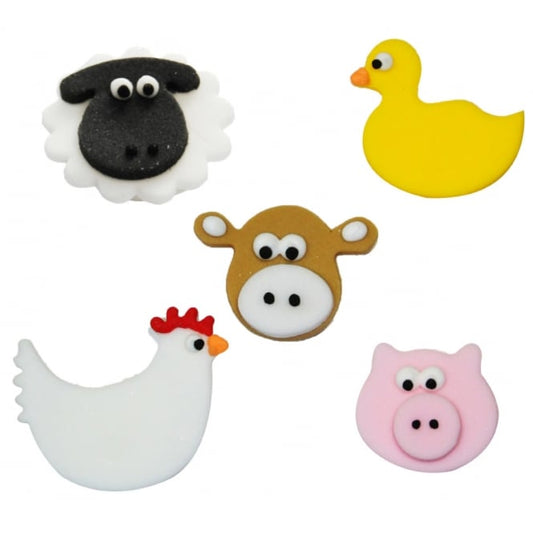 ANNIVERSARY HOUSE Farmyard Friends Sugar Toppers x 5