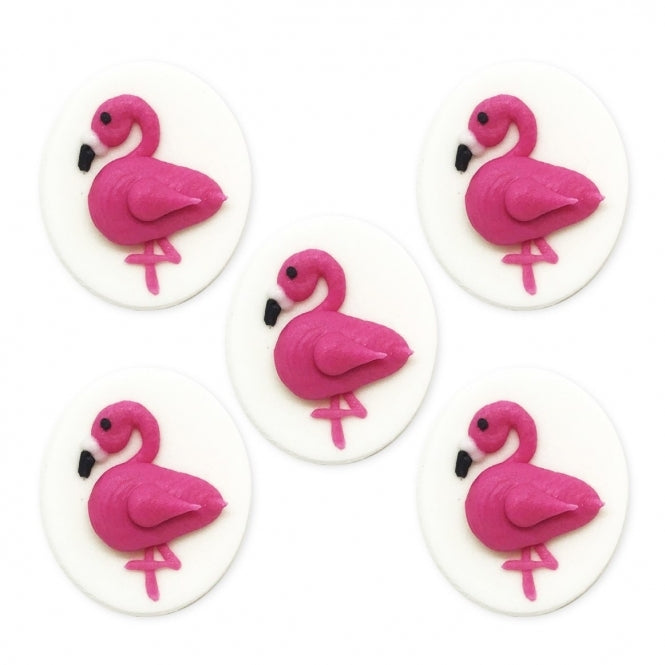 ANNIVERSARY HOUSE Flamingo Sugar Toppers x 5