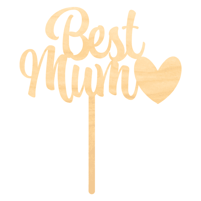 MAKE A WISH Best Mum - Mother's Day Cake Topper